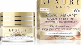 LUXURY PARIS Głęboko nawilżający liftingujący krem-serum na dzień 60+ LIFESTYLE, Uroda - Rewolucyjny program LUXURY Paris Nouvelle Beauté™ został opracowany z myślą profesjonalnej pielęgnacji skóry dojrzałej, w oparciu o rewitalizujące i odżywcze właściwości olejku arganowego.